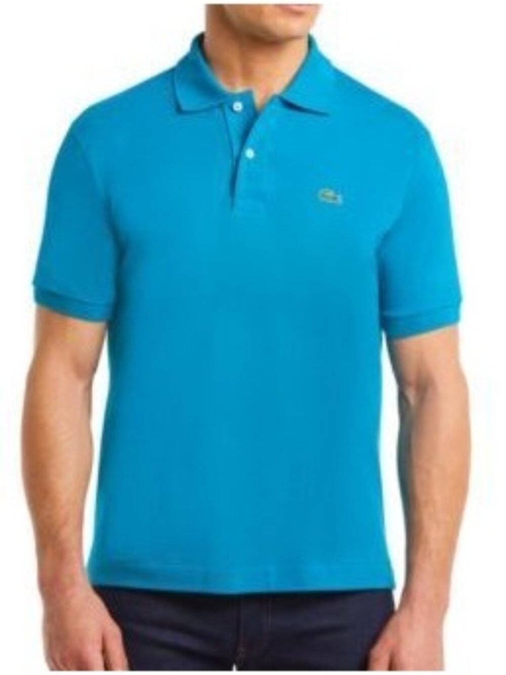 Men's Lacoste Turquoise Blue Classic Fit Short Sleeve Polo Shirt Size 7 (US 3XL)
